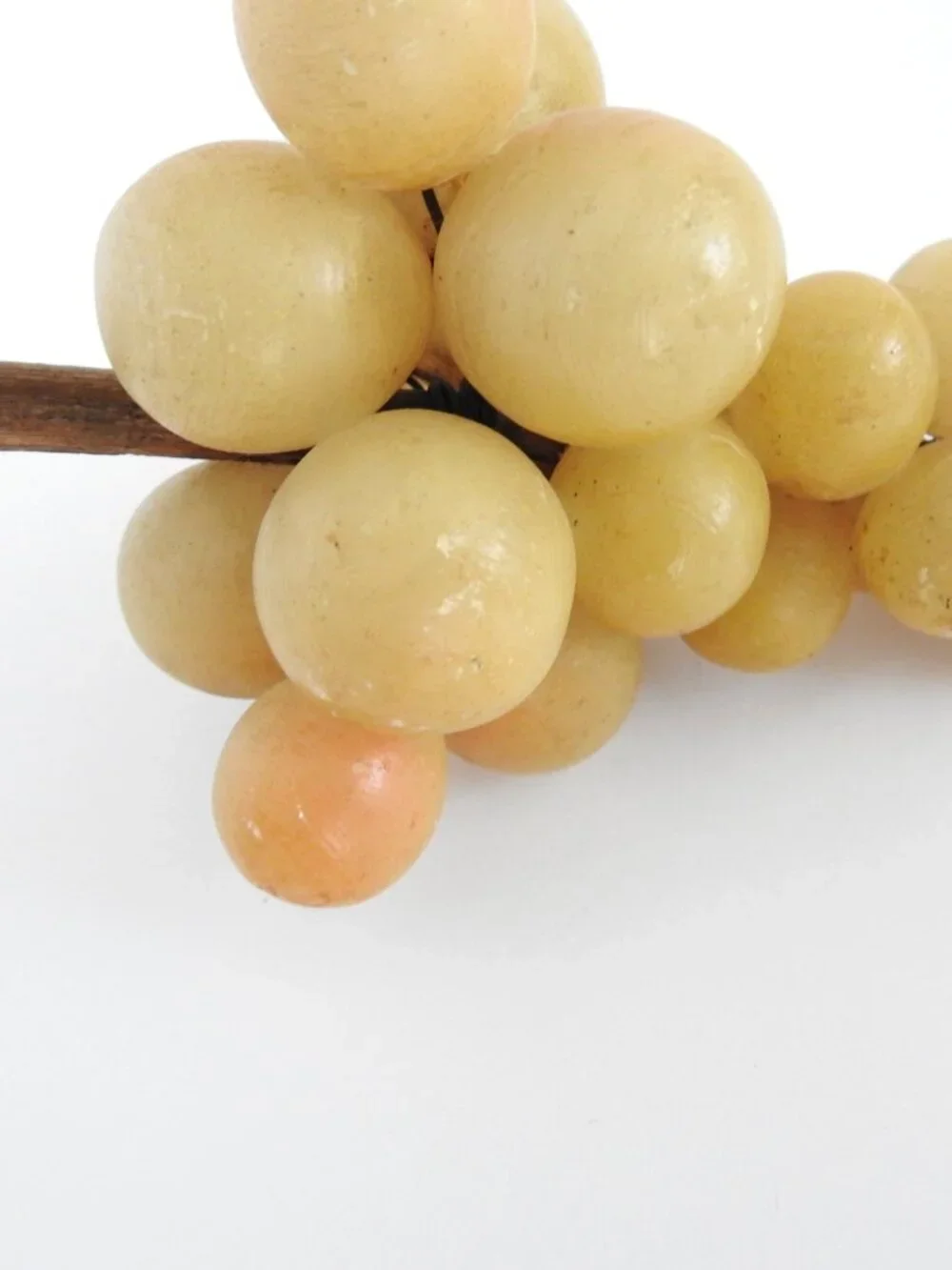 Vintage Italian Alabaster Grape Cluster Centerpiece Mid-Century Decor